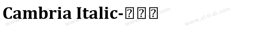 Cambria Italic字体转换